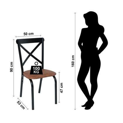 Imagem de Conjunto Karina Flex 1,36m Tampo Laminado com 6 Cadeiras