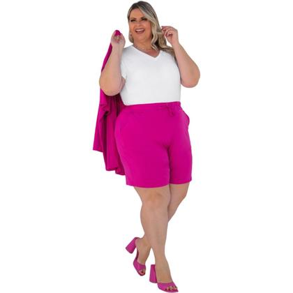 Imagem de Conjunto Kimono e Bermuda Plus size Moda Curvy Plus All Size