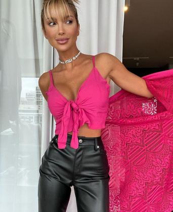 Imagem de Conjunto Kimono E Cropped Bojo Estampado Viscose Lastex