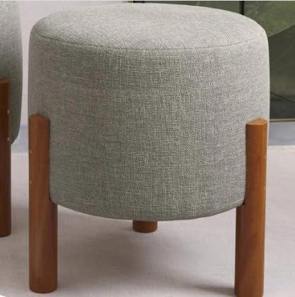 Imagem de Conjunto Kit 2 Puff Banqueta Linho Thor Cinza