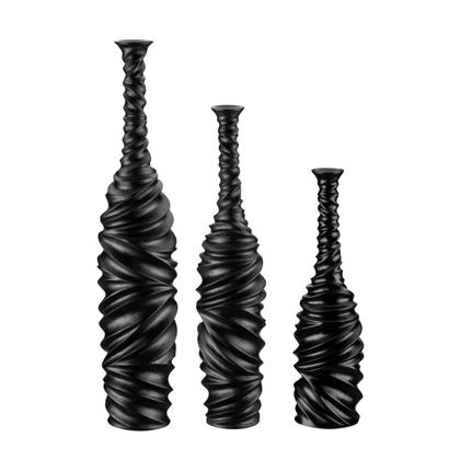 Conjunto Kit 3 Garrafas Vasos Decorativos Enfeite Ondas, Luxo Decoração - Bomarzo Design Imagem de Conjunto Kit 3 Garrafas Vasos Decorativos Enfeite Ondas, Luxo Decoração