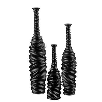 Conjunto Kit 3 Garrafas Vasos Decorativos Enfeite Ondas, Luxo Decoração - Bomarzo Design Imagem de Conjunto Kit 3 Garrafas Vasos Decorativos Enfeite Ondas, Luxo Decoração