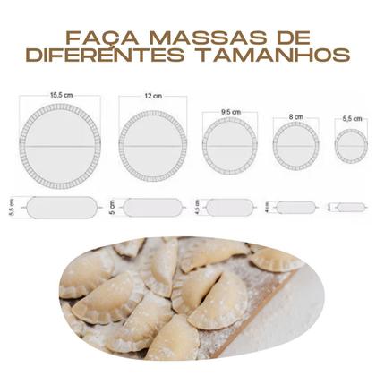 Imagem de Conjunto Kit 5 Tamanhos Forma Molde Pastel Salgados Plástico Resistente Cozinha