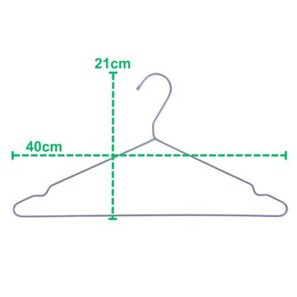 Imagem de Conjunto Kit 60 Peças Cabides Acabamento Clássico Elegante Aço Armário Resistente Multiuso