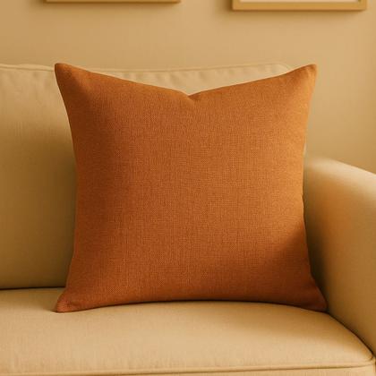 Imagem de Conjunto kit Capa de Almofada Linho Premium Sofa Sala Quarto Decorativa Ziper Invisivel 45x45 Cinza Claro