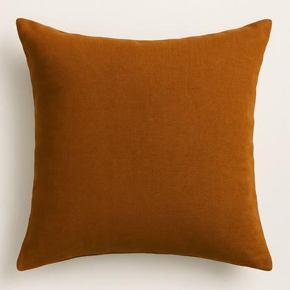 Imagem de Conjunto kit Capa de Almofada Linho Premium Sofa Sala Quarto Decorativa Ziper Invisivel 45x45 Cinza Claro