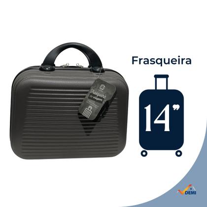 Imagem de Conjunto Kit com 3 Malas de Viagem Jogo de Bordo em Plástico 23kg, 10kg e Frasqueira 14"