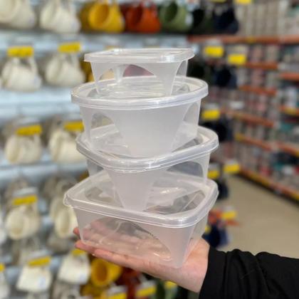 Imagem de Conjunto Kit De 10 Potes Com Tampa Para Marmita E Alimentos