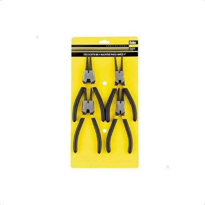 Imagem de Conjunto Kit de Alicates Para Anéis Interno Externo 7 Pols