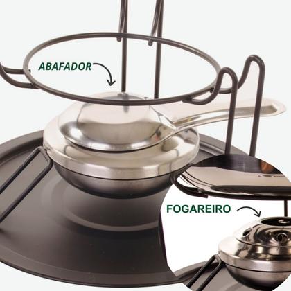 Imagem de Conjunto Kit Fondue Aluminio Chocolate Queijo - 11 Peças