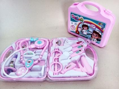 Imagem de Conjunto Kit Maleta Infantil de Médico Enfermeira Doutora Para Menina Criança Médica - Educativo