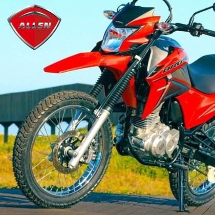 Imagem de Conjunto Kit Raio Dianteiro Traseiro Nxr 125 150 160 Todos Os Anos Bros Lona tambor Completo Inox Não Enferruja