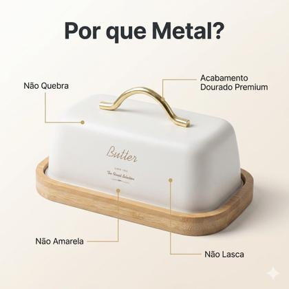 Imagem de Conjunto Lata Café Açúcar Manteigueira Talher Branco Wolff