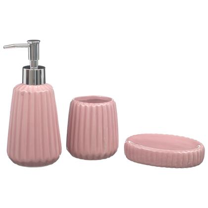 Imagem de Conjunto Lavabo Banheiro Dispenser Sabonete Líquido Porta Escova 186