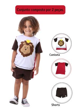 Imagem de Conjunto Leão - camiseta com capa e shorts