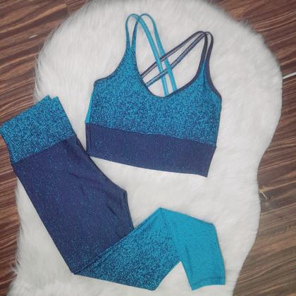Imagem de Conjunto Legging Top trançado Academia Suplex