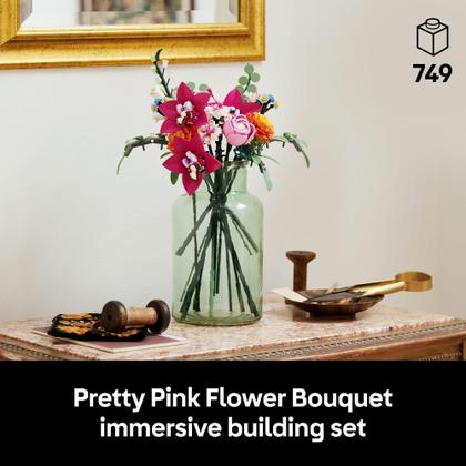 Imagem de Conjunto LEGO Botanicals: Buquê de Flores Rosa - 10342