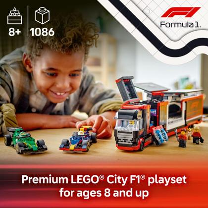Imagem de Conjunto LEGO City F1 - Caminhão com Carros RB20 e AMR24