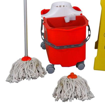 Imagem de Conjunto Limpeza Vermelho Doblô Completo 7 Peças Bralimpia