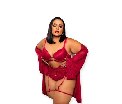 Imagem de Conjunto Lingerie Cinta Liga- Plus Size- Sensual