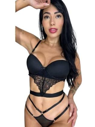 Imagem de conjunto lingerie com Bojo e tule Ludmila