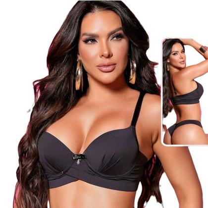Imagem de Conjunto Lingerie Microfibra Base Cruzada Vera