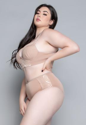Imagem de Conjunto Lingerie Vekyo Plus Size Luxo Com Bojo