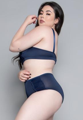 Imagem de Conjunto Lingerie Vekyo Plus Size Luxo Com Bojo