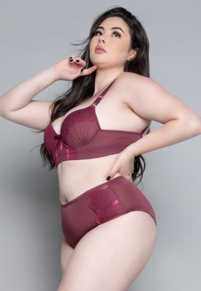 Imagem de Conjunto Lingerie Vekyo Plus Size Luxo Com Bojo