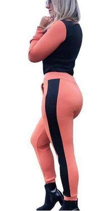 Imagem de Conjunto Listrado Calça E Blusa Crepe Casual Roupas P Ao Xgg DM