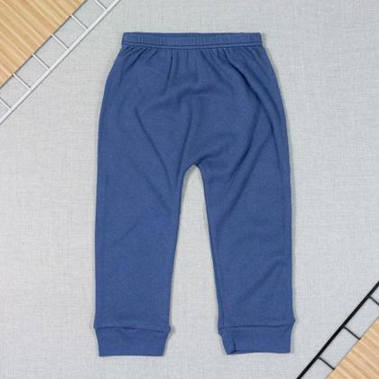 Imagem de Conjunto longo infantil body e calça azul