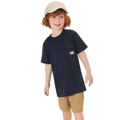 Imagem de Conjunto Luc.Boo Camiseta e Bermuda Cotton Preto Inverno