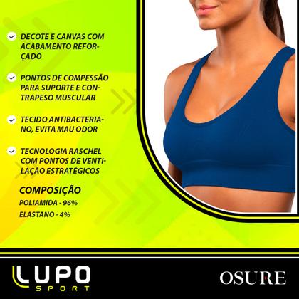 Imagem de Conjunto Lupo Calça Legging + Top Feminino Fitness Academia Leguin Sem Costura Legues Sport Original