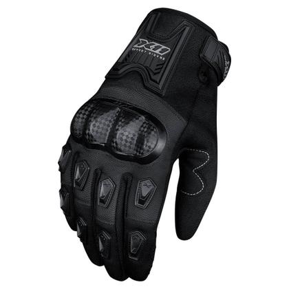 Imagem de Conjunto Luva X11 Blackout 2 Com Proteção Rígida e Touchscreen Motoqueriro + Balaclava