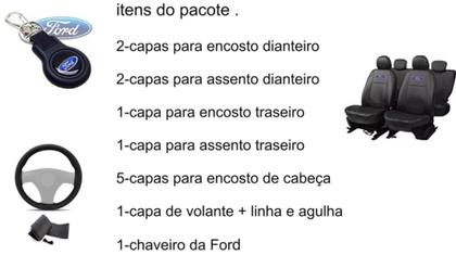 Imagem de Conjunto Luxo Ford Courier 2003-2013 + Capas, Volante e Chaveiro - Personalize Agora