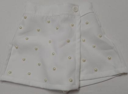 Imagem de Conjunto Luxo Menina Blusa + Shorts Saia Pérolas Lessa K177