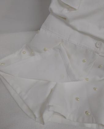Imagem de Conjunto Luxo Menina Blusa + Shorts Saia Pérolas Lessa K177