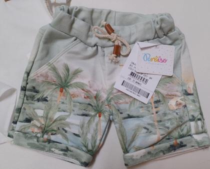 Imagem de Conjunto Luxo Menino Camisa Branca + Bermuda Paraiso 14978