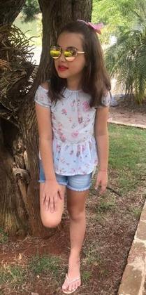 Imagem de Conjunto Luxo Paraiso Menina Infantil Tam 4 6 8 10 Ref 10091