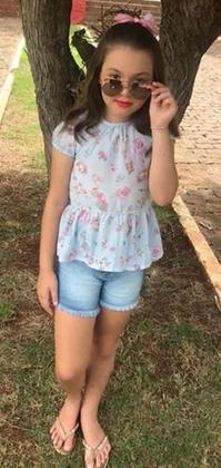 Imagem de Conjunto Luxo Paraiso Menina Infantil Tam 4 6 8 10 Ref 10091