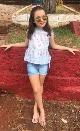 Imagem de Conjunto Luxo Paraiso Menina Infantil Tam 4 6 8 10 Ref 10091