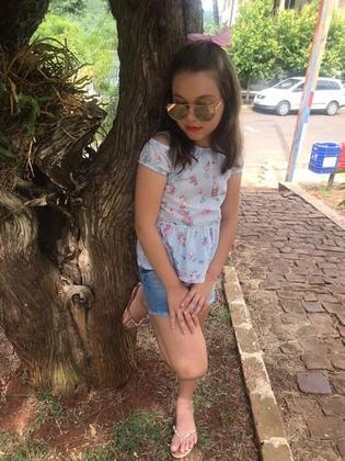 Imagem de Conjunto Luxo Paraiso Menina Infantil Tam 4 6 8 10 Ref 10091