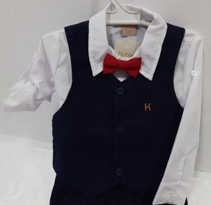 Imagem de Conjunto Luxo Social Infantil Menino 3 Peças Colete Ref 2254