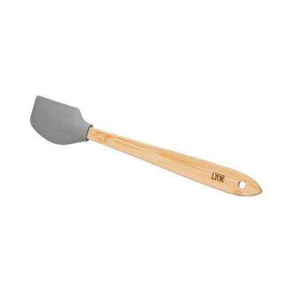 Imagem de Conjunto Lyor 3 Utensílios Silicone C/ Cabo de Bambu Cinza