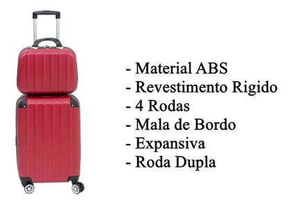Imagem de Conjunto Mala De Viagem Bordo P Pp 2 Frasqueira Rígida 360