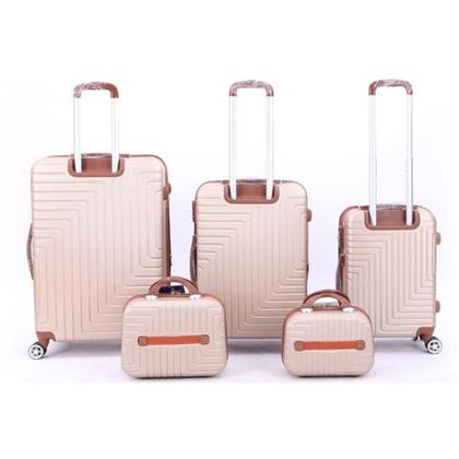 Imagem de Conjunto mala de viagem em abs e frasqueira 5 peças kit mala