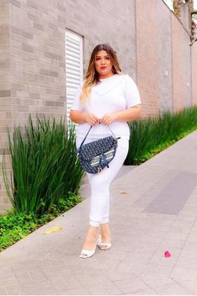 Imagem de Conjunto Malha Crepe Frio Blusa + Calça Com Bolso Plus Size