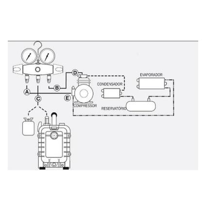 Imagem de Conjunto Manifold Gás R134A R22 R404 R407 Ar Split Geladeira