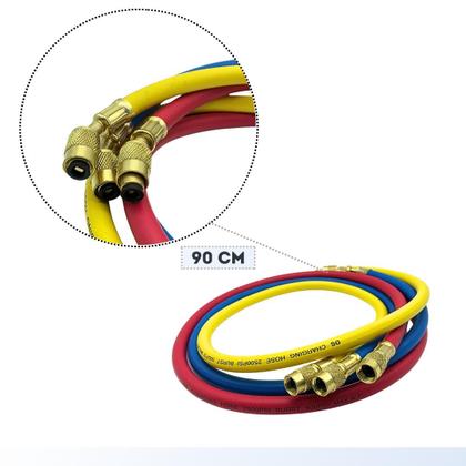 Imagem de Conjunto Manifold Gás R134A R22 R404 R407 Ar Split Geladeira
