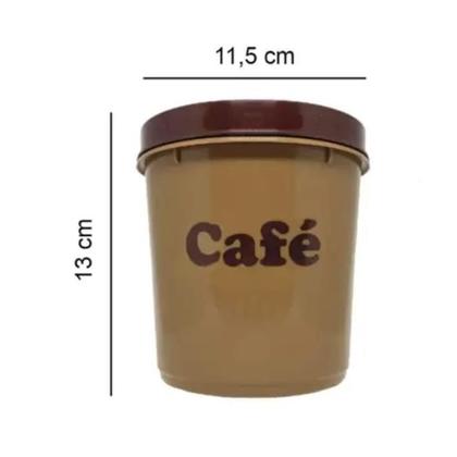 Imagem de Conjunto Mantimento Redondo Tampa Com Rosca Café E Açúcar